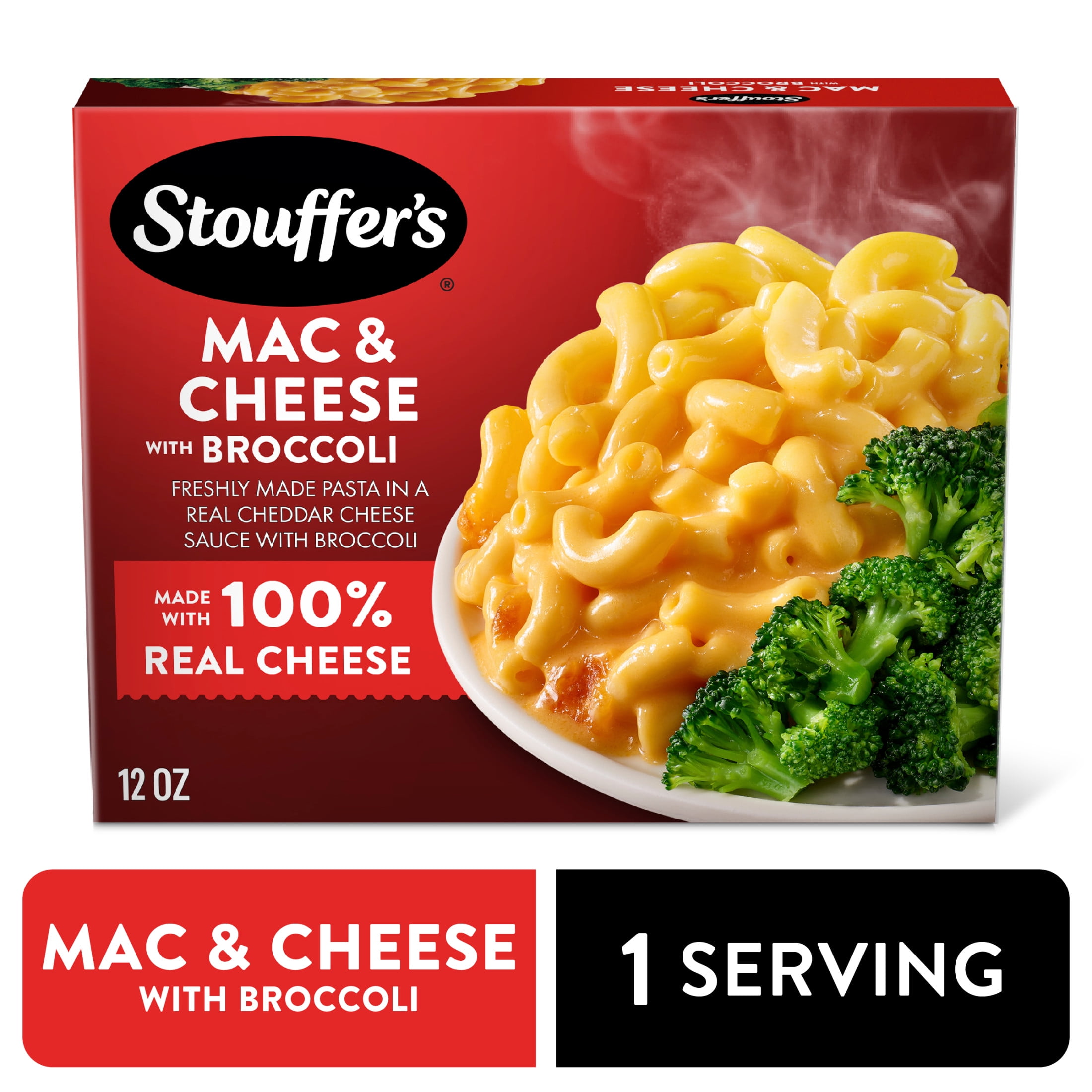 STOUFFER'S Stouffers Macaroni and Cheese with Broccoli, Single Serve, Easy Frozen Dinners 12 oz