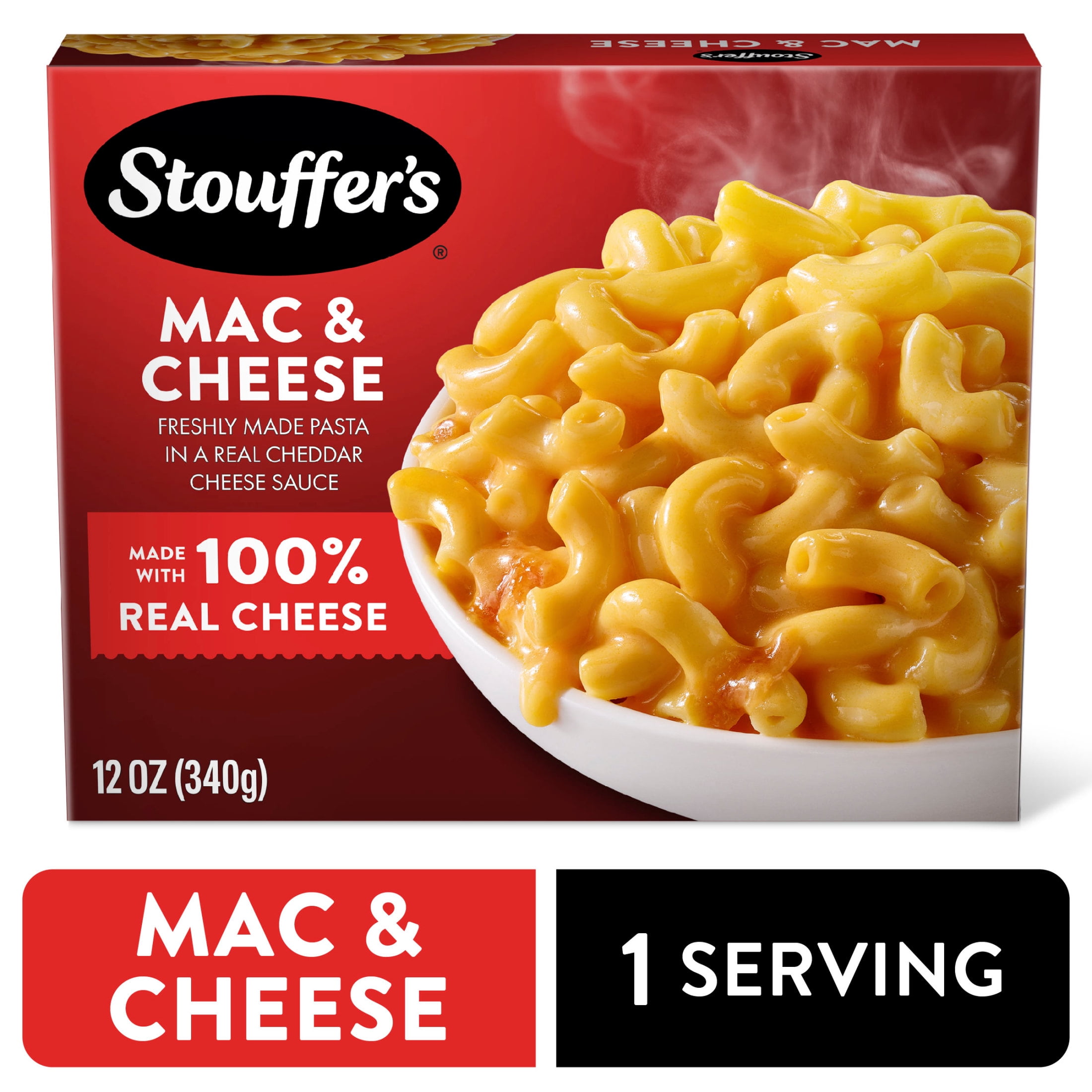 Stouffer’s Macaroni and Cheese, Single Serve, Frozen Entrees for One, Easy Frozen Dinners 12 oz