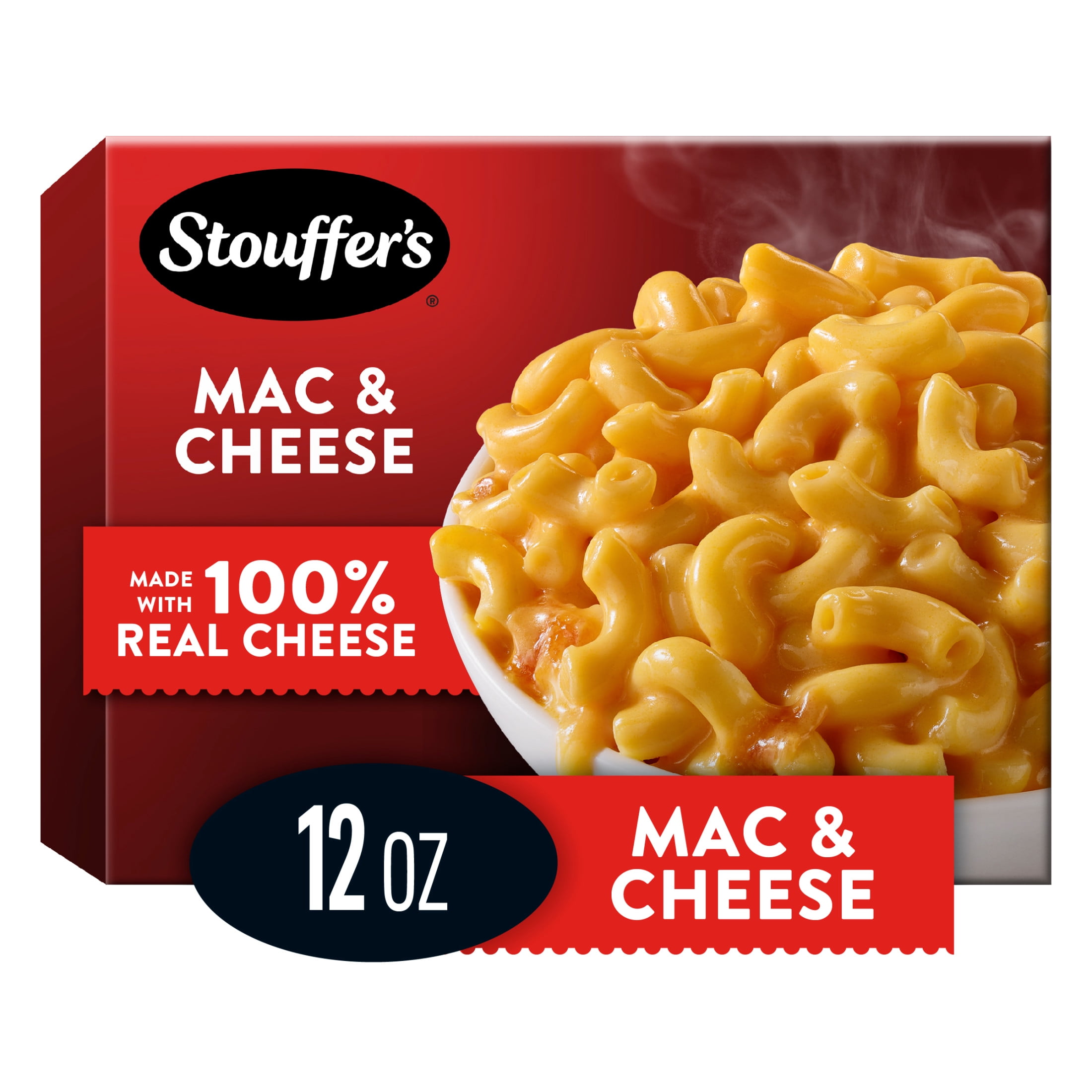 Stouffers Macaroni and Cheese Pasta, Single Serve Easy Boxed Mac and Cheese Meal, 12 oz (Frozen)