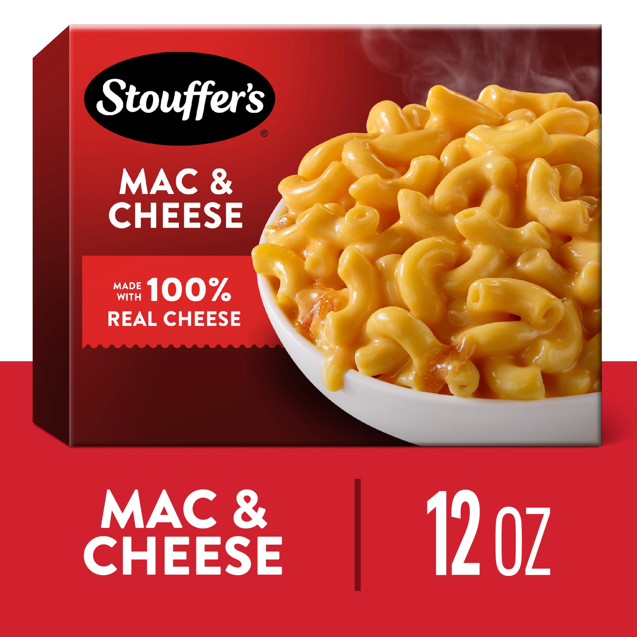 Stouffers Macaroni and Cheese Pasta, Single Serve Easy Boxed Mac and Cheese Meal, 12 oz (Frozen)