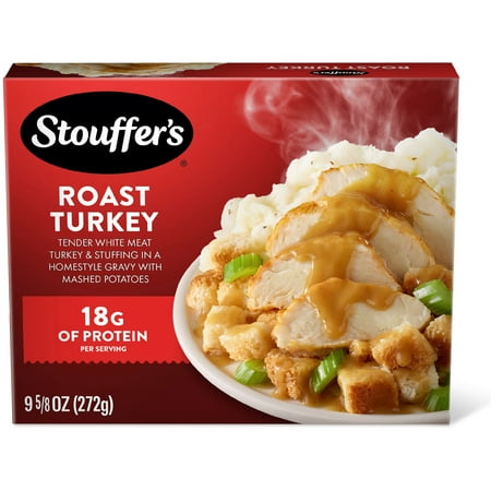 Stouffer’s Roast Turkey, Single Serve Frozen Meal, Frozen Turkey Dinner, 9.625 oz (frozen)