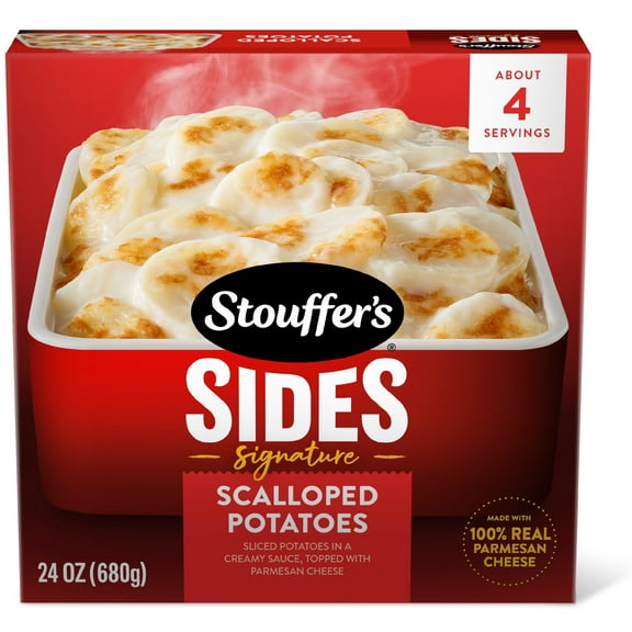 Stouffers Scalloped Potatoes, Side Dish for Holiday Meals, Cheesy Potatoes Frozen Side Dishes, 24 oz (Frozen)