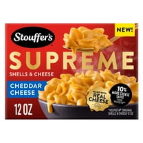 Stouffer’s Macaroni and Cheese Meal, Supreme Shells and Cheese, Cheddar Cheese Sauce, Boxed Mac and Cheese Pasta Dinner Kit, 12 oz