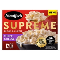 Stouffer’s Macaroni and Cheese Meal, Supreme Shells and Cheese, Three Cheese Sauce, Boxed Mac and Cheese Pasta Dinner Kit, 12 oz