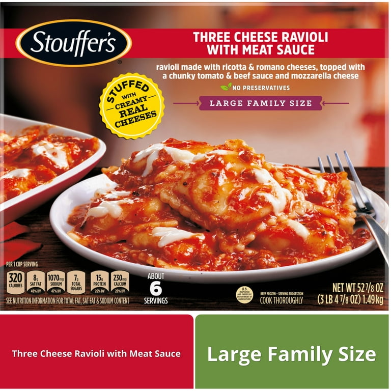 https://i5.walmartimages.com/seo/Stouffer-s-Three-Cheese-Ravioli-With-Meat-Sauce-Large-Family-Size-Frozen-Meal-52-875-oz-Frozen_366351bc-2e2a-4528-9a76-018b80da697c.d3ad9cfeebd12ee14da2dea39fd26603.jpeg?odnHeight=768&odnWidth=768&odnBg=FFFFFF
