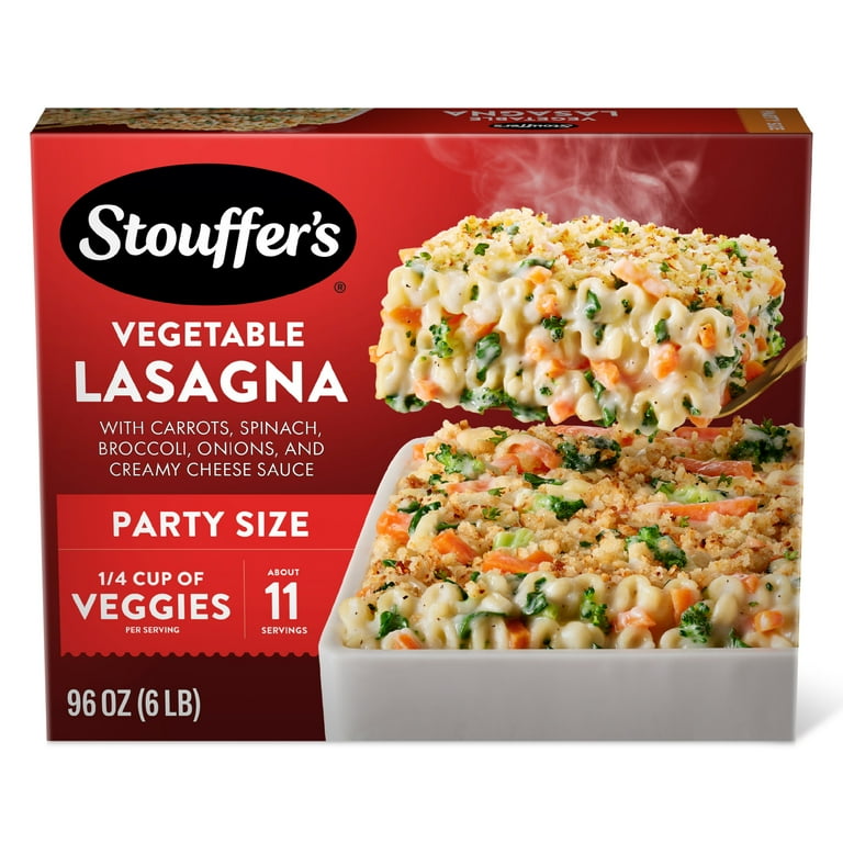 Stouffer's Vegetable Lasagna, Party Size Lasagna, Easy Frozen