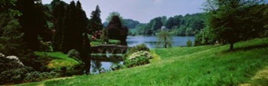 Stourhead Garden England United Kingdom Canvas Art - Panoramic Images (36 x 12)