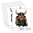 thumbnail image 1 of Stout Bearded Viking with Horned Helmet Car Window Bumper Water Bottle Phone Tablet Laptop Waterproof Vinyl Decal Sticker Set 5-Pack - Gloss Finish - 3.0", 1 of 7
