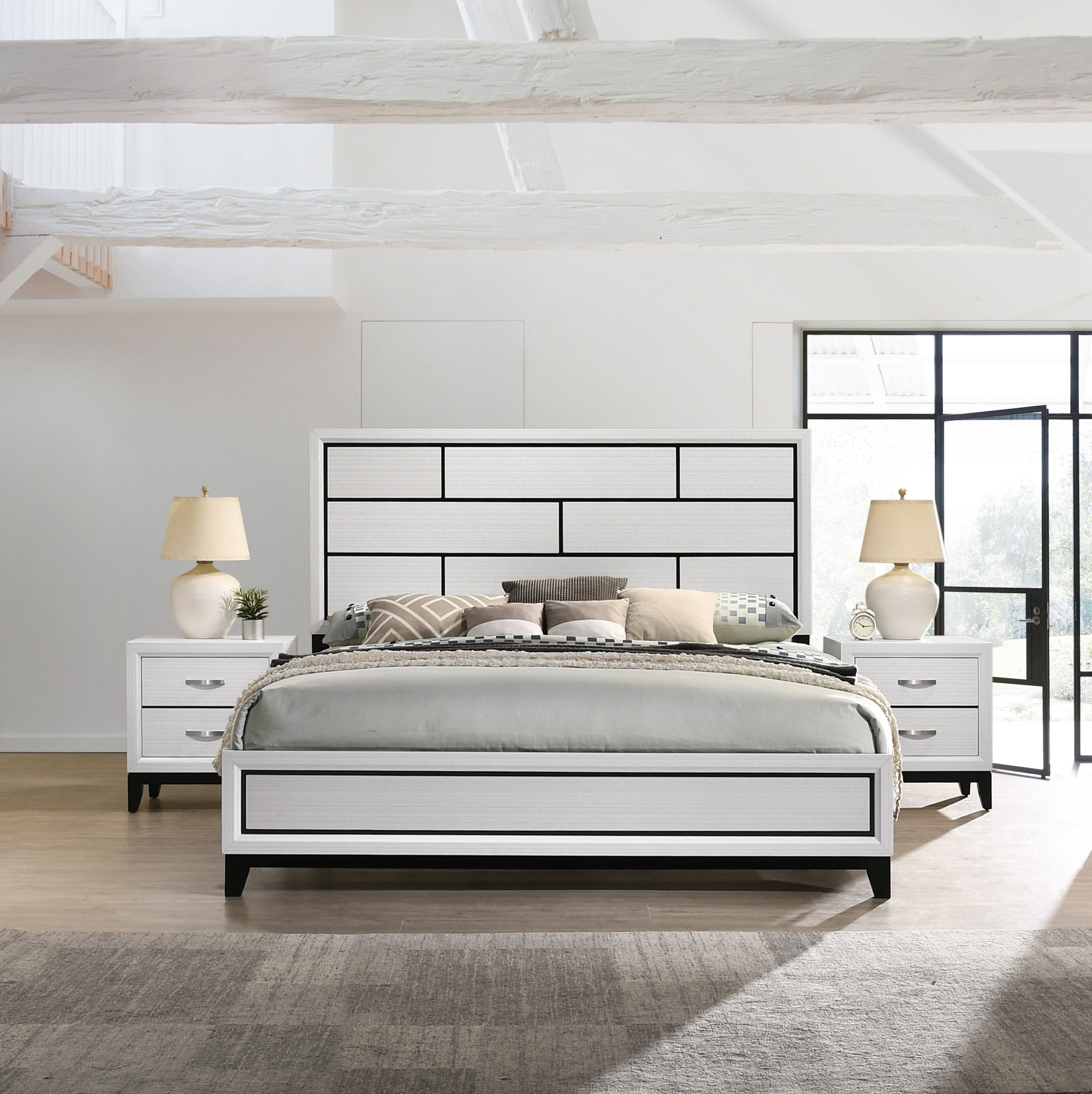 Free Shipping! Roundhill Furniture Stout Modern 3-Piece King Bedroom ...
