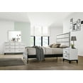 thumbnail image 1 of Stout Contemporary Panel Bedroom Set in White Finish with King Bed, Dresser, Mirror, Night Stand, 1 of 1