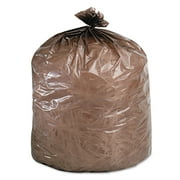 Stout Controlled Life-Cycle Plastic Trash Bags, Brown, 60 / Carton Quantity