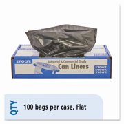 Stout Total Recycled Content Trash Bags, 1.5-mil, 45 Gallons, 40" x 48", 100% Recycled, Brown, Carton Of 100