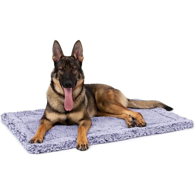 PELZIN Stoutwool Indestructible Dog Bed Fluffy Chew Proof Dog Crate Pad  Tough Kennel Pad for Aggressive Chewers Ideal for Extra Large Breeds