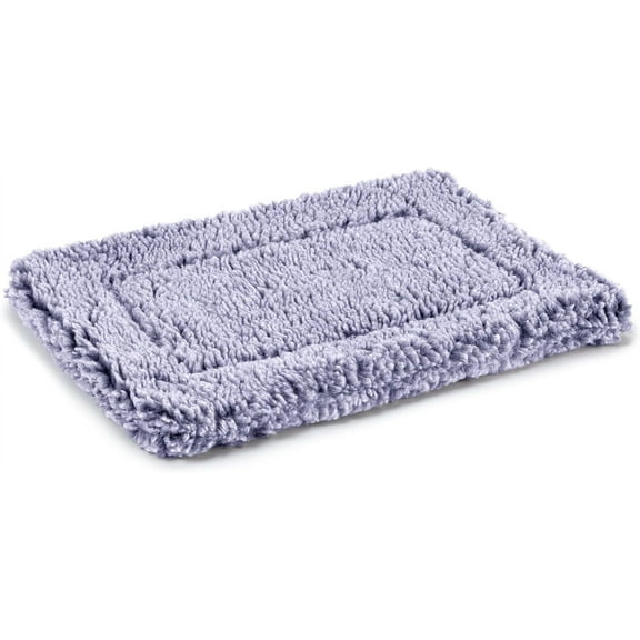 PELZIN Stoutwool Indestructible Dog Bed - Fluffy Chew Proof Dog Crate Pad - Tough Kennel Pad for Aggressive Chewers - Washable, Ideal for Toy Breeds & Fits 18-Inch Crate - 17"x11", Jacaranda