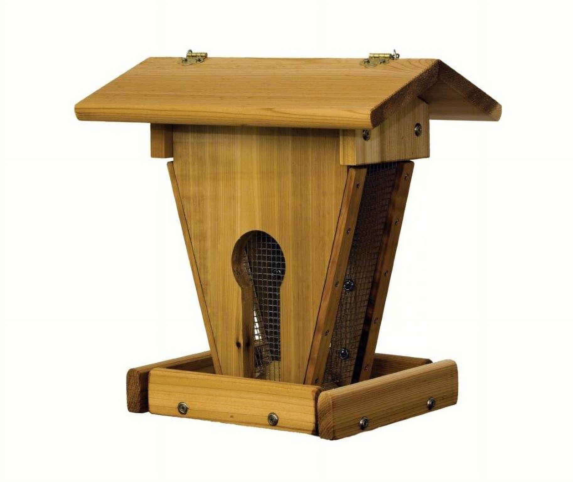 Stovall Wood Peanut Sunflower Feeder With 1/4 Inch Mesh