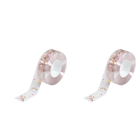 Stove Anti-Sealing Tape, Adhesive Strip with Cherry Blossom Pattern for Kitchen Countertop, Bathroom Edges & Tile, Anti-Mold PVC with Self-Adhesive Backing, Decorative Pattern for Kitchen & Bathroom