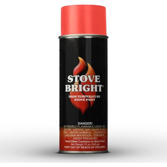 Stove Bright High Temp Paint - Shimmering Rose - 8162 | Heat Resistant Spray for Wood Stove BBQ Grill Fireplace Engine | Satin Finish | Rust Resistant Metal Coating | Withstands 1200°F | Primer Frien