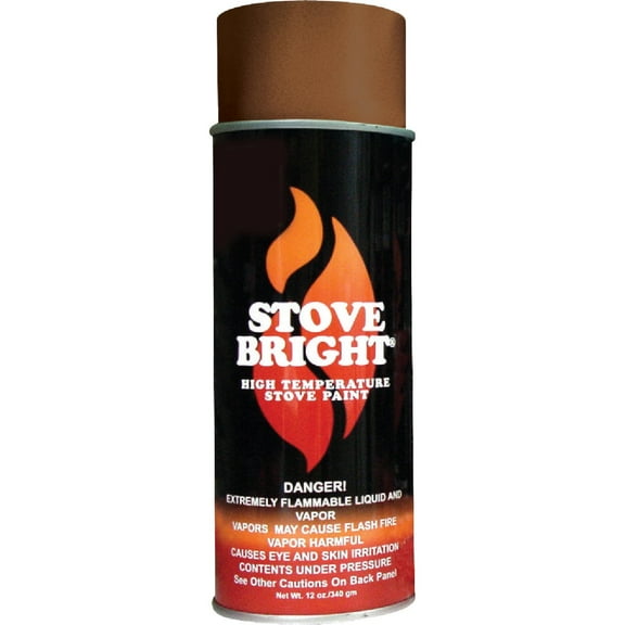 Forrest Paint Stove Bright High Heat Spray Paint Gloss - Washable - 12.75 oz, Brown