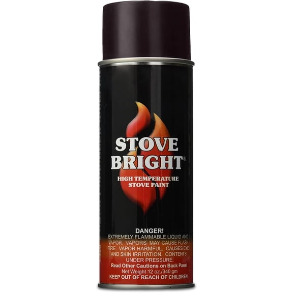Stove Bright High Temp Paint - Metallic Mahogany | Heat Resistant Spray for Wood Stove BBQ Grill Fireplace Engine | Satin Finish | Rust Resistant Metal Coating | Withstands 1200F | Primer Friendly
