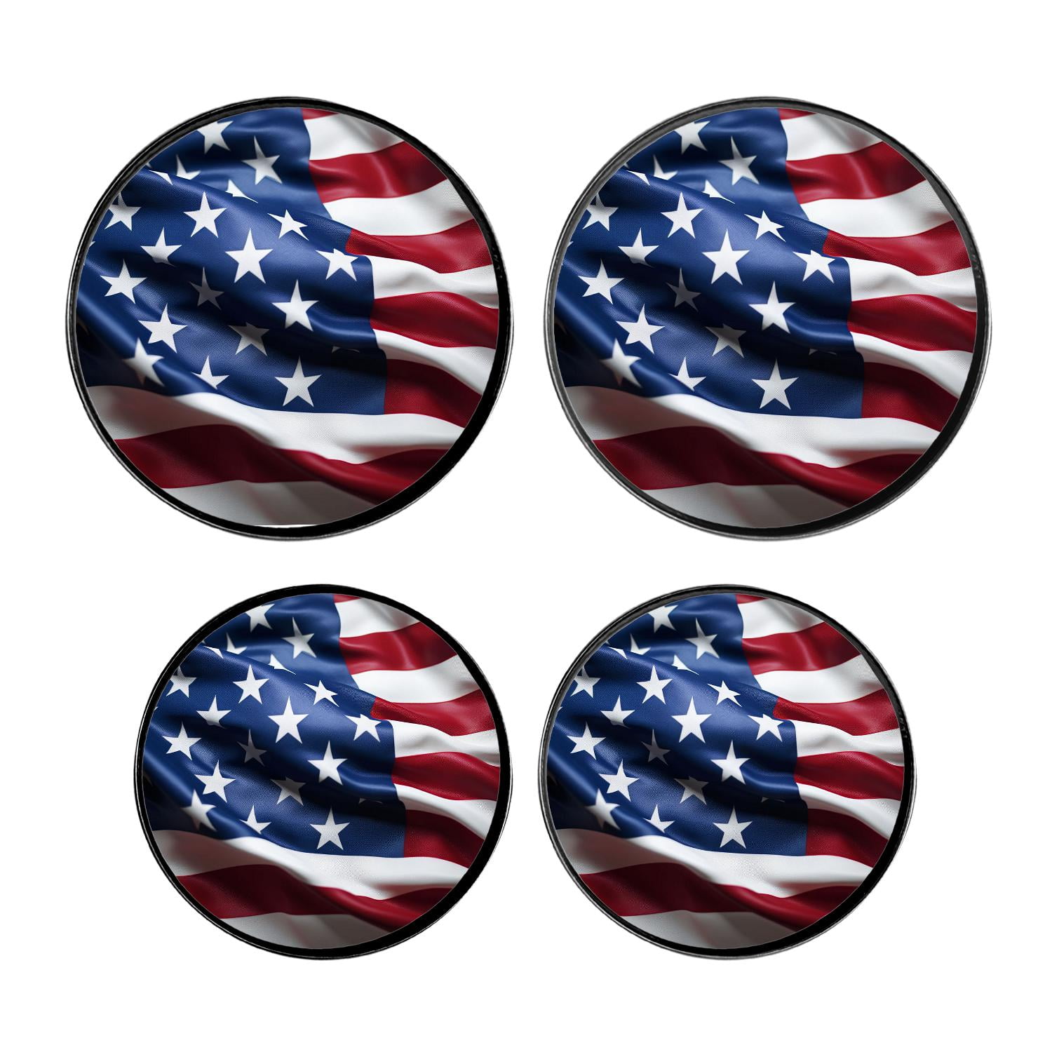 Stove Burner Covers 4 Pcs for Home Decor Cooktop Decorative ,Closeup of ruffled American flag Drawing, Round Electric Stove Burner Covers 8Inch And 10Inch