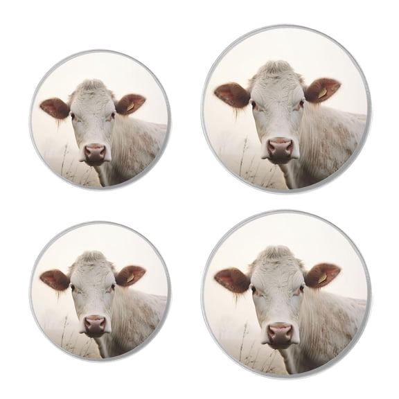 Stove Burner Covers 4 Pcs for Decorative Gas Stove Burner Cover 8Inch And 10Inch ,Cow Green Grass print