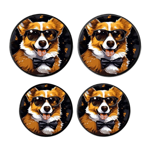 Stove Burner Covers 4 Pcs for Home Decor Cooktop Decorative ,Dog Animal image, Round Electric Stove Burner Covers 8Inch And 10Inch