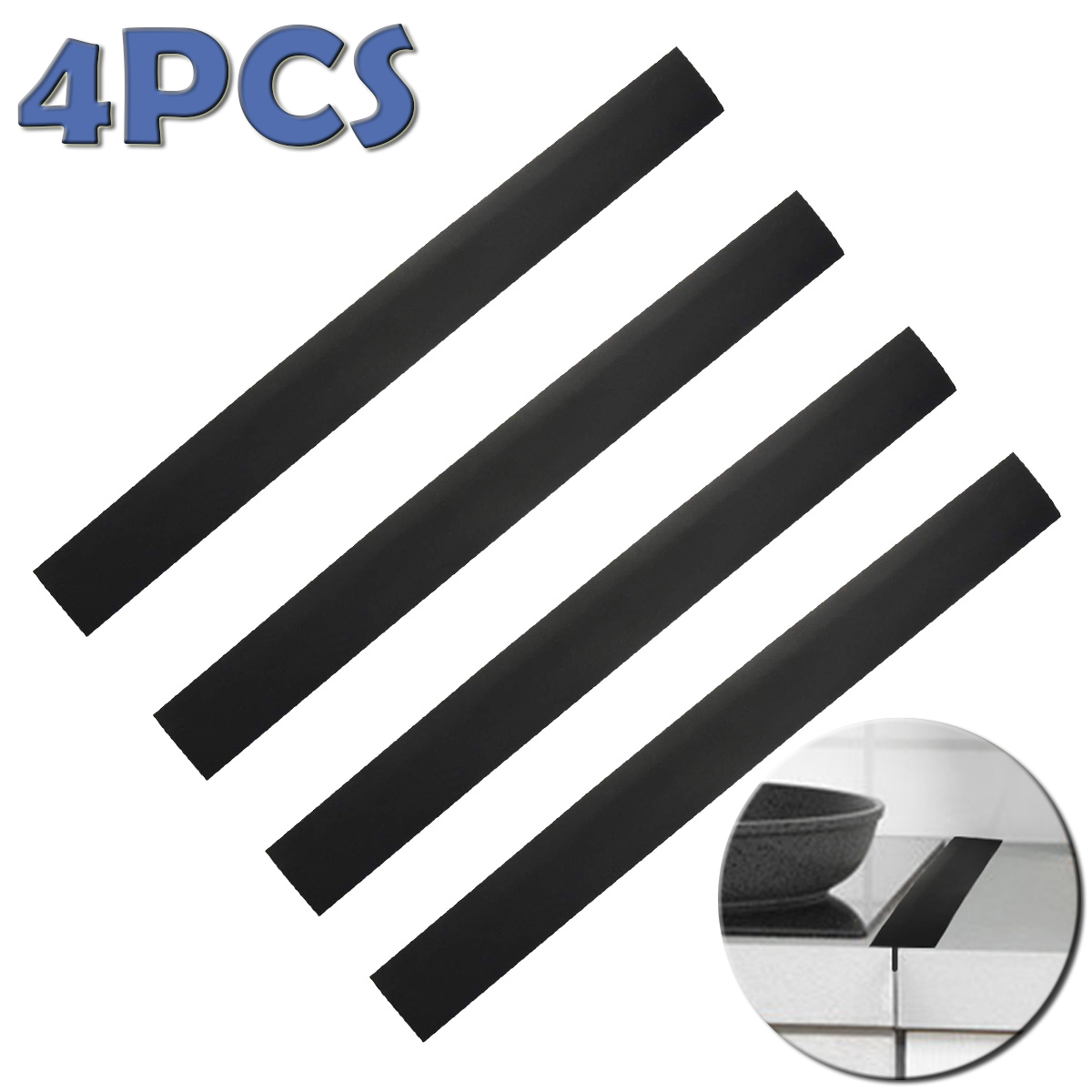 Silicone Stove Gaps Covers Heat Resistant Flexible Filler Hidden Oven