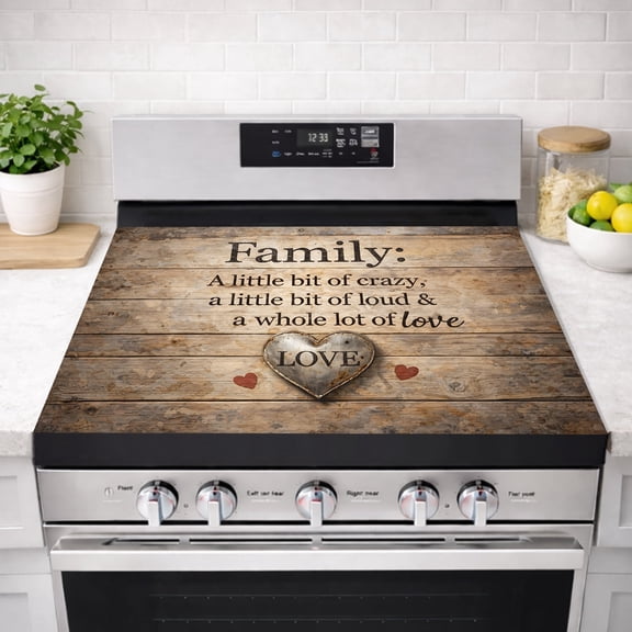 AOHMPT Stove Cover 28x20 inch, Heat Resistant Anti-Scratch Cooktop Protector Kitchen Decor for Electric Glass Cooktops Diatomaceous Earth