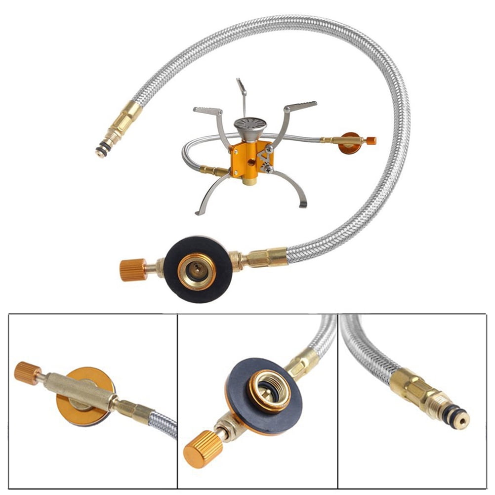 Stove Furnace Connector Head Gas Tank Adapter Valve for Outdoor Camping