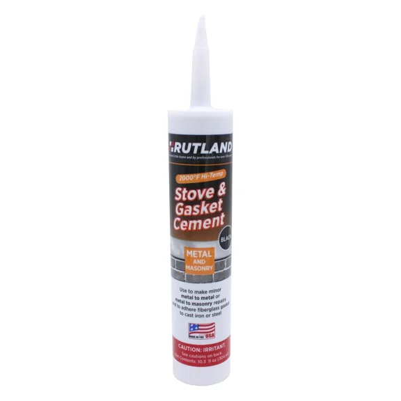 Stove Gasket Cement Black 10.3 Oz Cartridge - 78