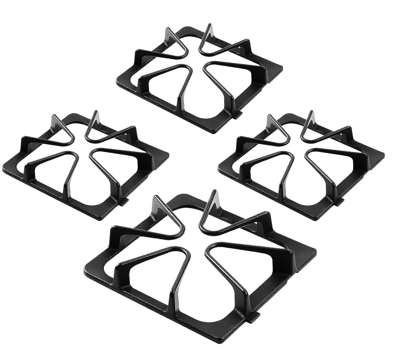 Stove Grates W10447925 Cast Iron 8.3x9in Set of 4 Replacement for Whirlpool Gas Range Burner Kenmore, Whirlpool, Maytag, and Amana Matte Enamel Cast Iron Stove Grate Set – 4 Pieces