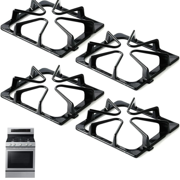 Stove Grates W10447925 Replacement Parts for Whirlpool Stove Top Burner Covers-Universal Cast Iron Stove Griddle Gas Range (8.3''x8.8'')  Compatible with Multi-Brand Gas Ranges