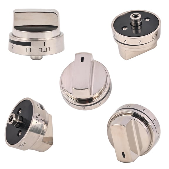 Stove Knob Range Burner Knob AEZ72909001 AEZ73453509 for LG Gas Range/Oven LDG3011ST LDG3015ST/00 LDG3031ST LDG3035ST LDG3036ST/01 LRG3060ST/00 LRG3083ST/00 LRG3093ST/00 LRG3193ST/00 (5pcs) - 5