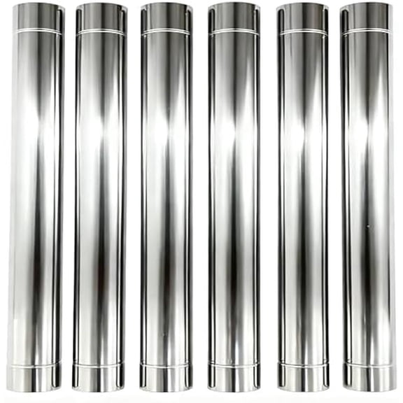 Stove Pipe 2.36" Stainless Steel Extend Chimney Flue 6 Pcs Wood Stovepipe 19.69"/50cm for Vent Smoke & Exhaust Stove BBQ Camp Touring Winter Ice Fishing Hunting (Chimney pipe)$$Plumbing & HVAC