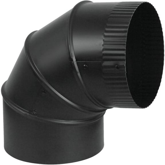 Imperial Adjustable Stove Pipe Elbow - Steel, Black, 7-In. Residential Use, Standard Application