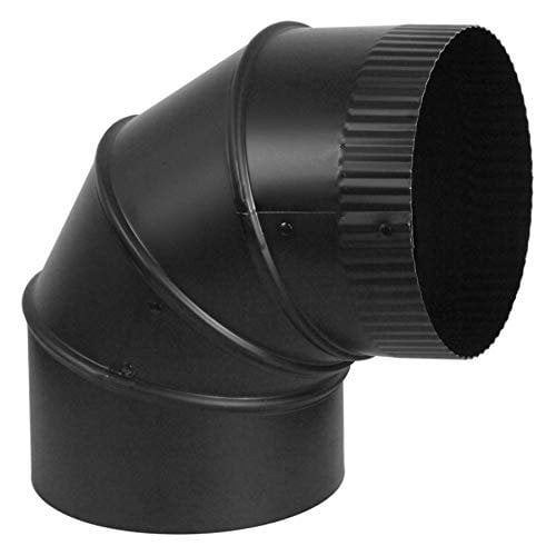 Imperial Stove Pipe Black Adjustable Elbow, 8-In. Residential Use, Standard Application