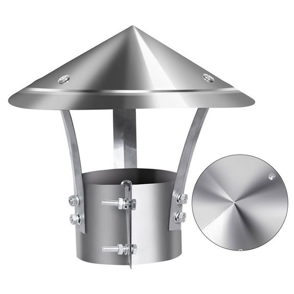 Stove Pipe Chimney Cap Fireplaces Rain Hat Mushroom-Shaped 304 Stainless Steel