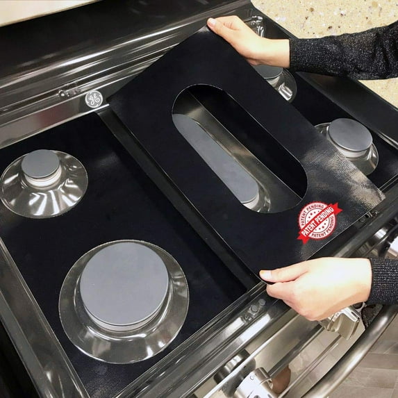 Stove Protector Liners Compatible with GE Stoves, GE Gas Ranges - Customized - Easy Cleaning Liners for GE Compatible Model JGB720SEJ1SS