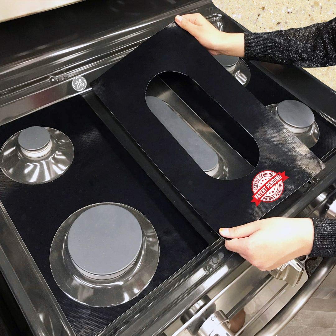 Stove Protector Liners Compatible with GE Stoves, GE Gas Ranges - Customized - Easy Cleaning Liners for GE Compatible Model JGB860DEJ4BB