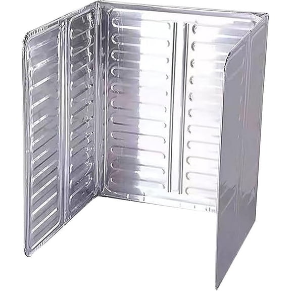 Stove Splatter Guard, Nonstick Aluminum Foil Oil Splatter Screen, 3 Sided Foldable High Temperature Grease Guard for Frying and Induction Cooktops