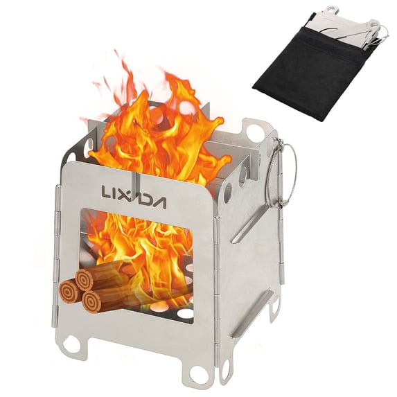 Stove,Steel Tiny Stove Wood Stove Portable Stainless Steel Outdoorli (model 2) Bbq Picnic Stove Picnic Outdoorli Picnic Outdoorli (model