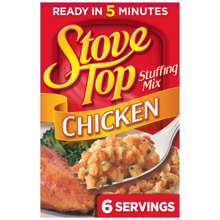 Stove Top Stuffing Mix, 1 Box, for Dinner Sides and Thanksgiving Dinner, Chicken, 6 oz Stove Top Stuffing Mix, 1 Box, for Dinner Sides and Thanksgiving Dinner, Chicken, 6 oz