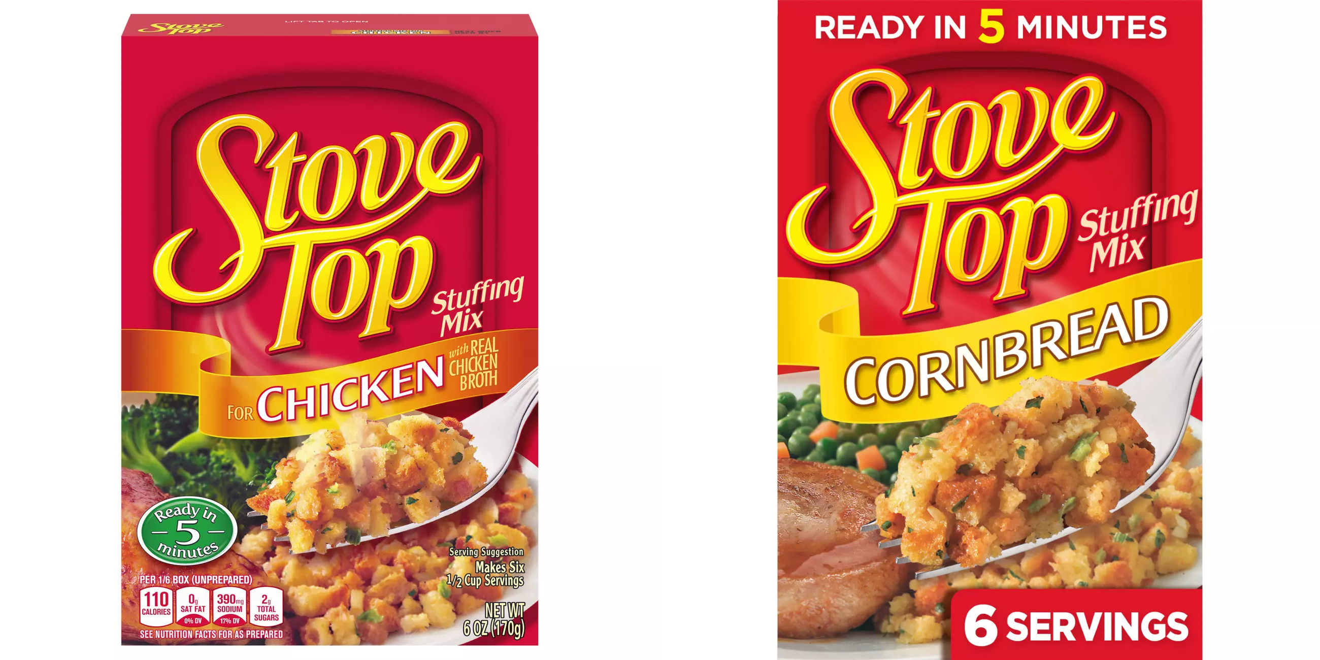 Stove Top Chicken Stuffing Cubes Mix, 6 oz - Stove Top Cornbread Stuffing Cubes Mix, 6 oz