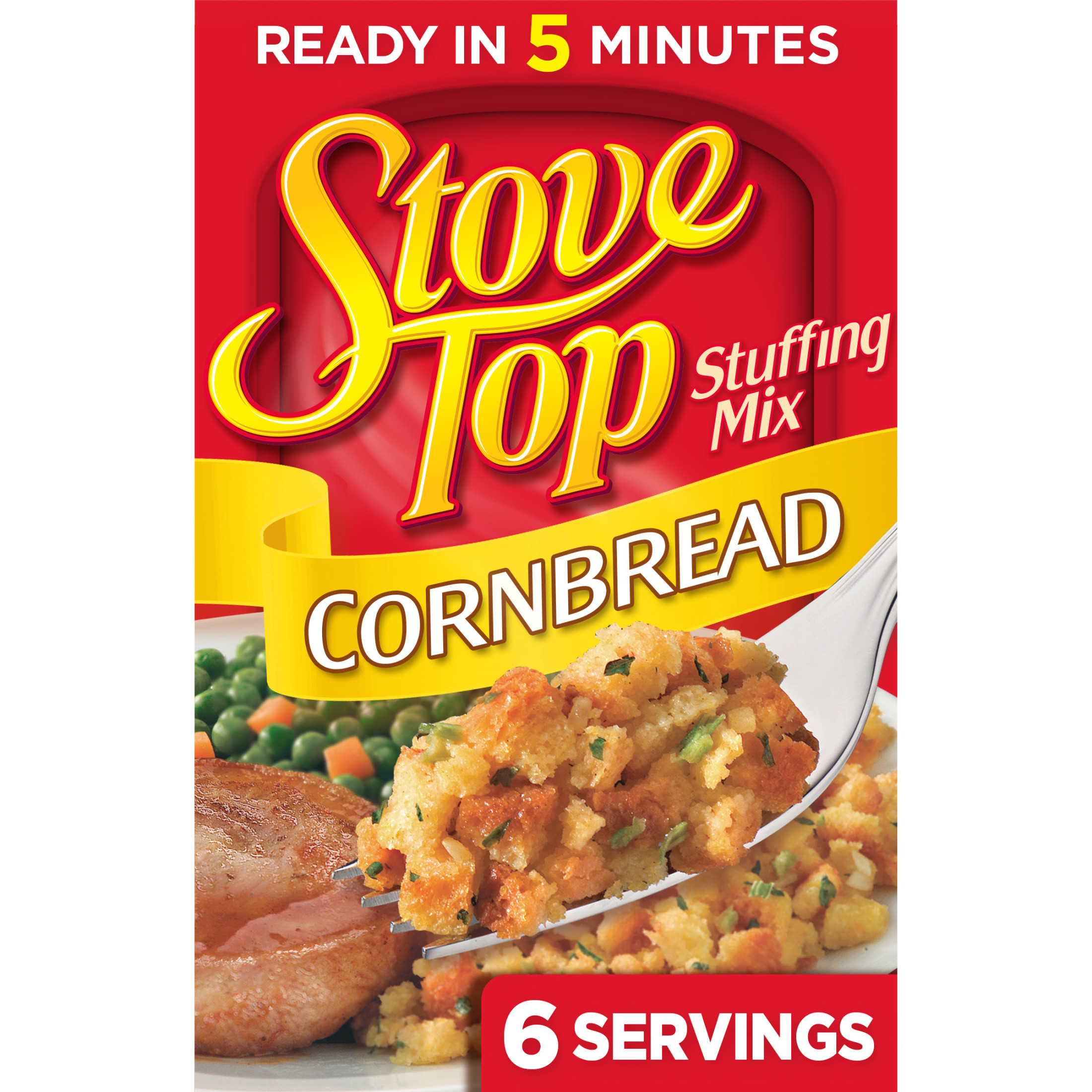 Stove Top Cornbread Stuffing Mix Side Dish, 6 oz Box - image 1 of 7