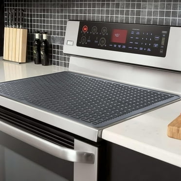 Stove Top Cover 28 x 20" for Electric Silicone Stove Mat for Kitchen ,Grey