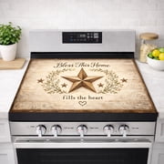 AOHMPT Stove Cover 28x20 inch, Heat Resistant Anti-Scratch Cooktop Protector Kitchen Decor for Electric Glass Cooktops Diatomaceous Earth