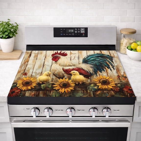 AOHMPT Stove Top Cover 28x20 inch, Diatomaceous Earth Electric & Glass Top Stove Cover, Heat Resistant Non-Slip Anti-Scratch Kitchen Protector,Kitchen Home Use