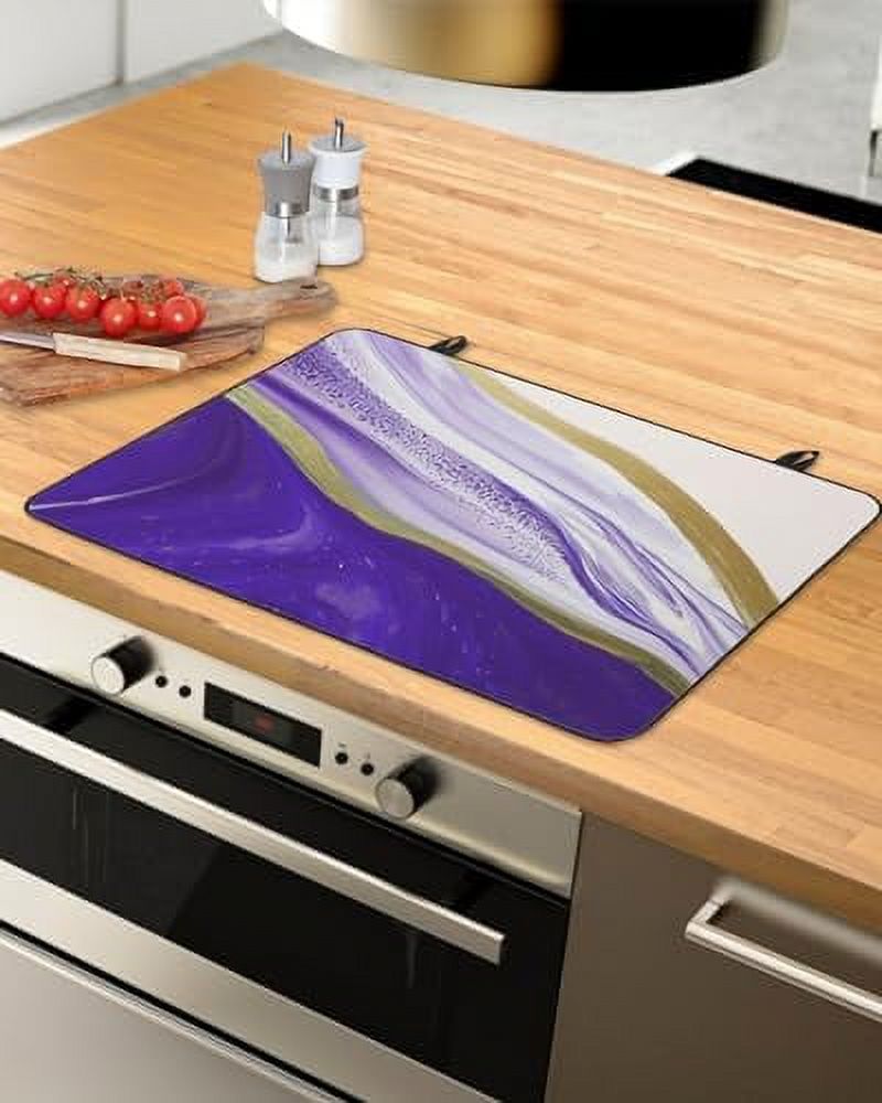Stove Top Cover for Electric Stove Red Wine Glass Farm Fruit Induction