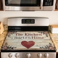 thumbnail image 1 of Stove Top Cover for Electric Stove, 20x28 Inch Polyester Glass Cooktop Protector with The Kitchen is My Happy Place Heart Design, for Kitchen Decor & Daily Use, 1 of 7
