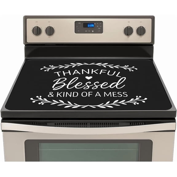 Stove Top Cover for Electric Stove (28.5"x20.5") - Ceramic Glass Cooktop Protector, Heat Resistant Range Cover, Flat RV Stovetop Protector, Multipurpose Dish Drying Mat for Kitchen